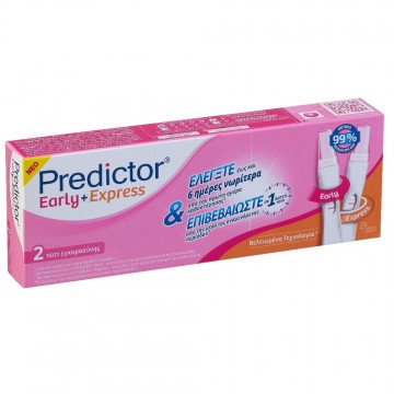 Predictor Early+Express  Τεστ Εγκυμοσύνης Διπλό Γυναίκα