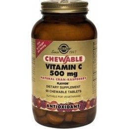 Vitamin C 500mg chewable raspberry tabs 90s Συμπληρώματα Διατρ.
