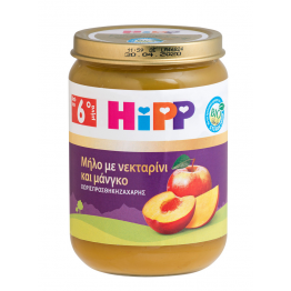 Hipp - Βρεφική Φρουτόκρεμα Μήλο με Νεκταρίνι και Μάνγκο Από τον 6ο Μήνα 190g Διατροφη Μωρου